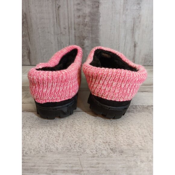 ✅The Breast Cancer Site Women's 10 Clog Slipper Black With Pink Sweater Accent - Picture 9 of 15